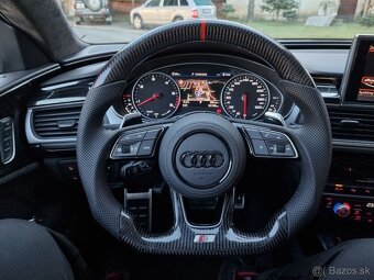AUDI VOLANT KARBONOVY ZKOSENY s airbagom a RS padlami - 8