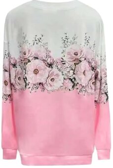 Blúzka/tričko/mikina, bielo ružový - 8