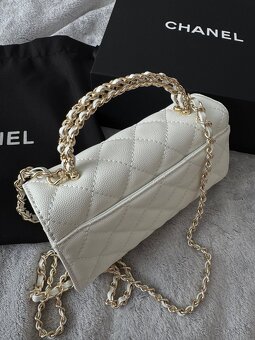 Chanel top handle biela taska kabelka nova - 8