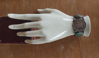 Antická minca Navajo pawn zo striebra - 8