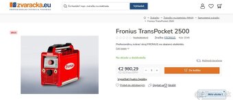 Zváračka Fronius Trans Pocket 2500  elektroda/ MMA + TIG - 8