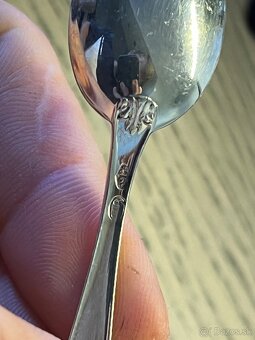 Starožitná strieborná lyžička - 8