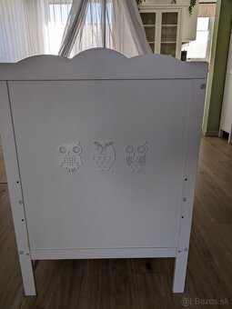 Detská postieľka s novým matracom a baldachýnom - 8