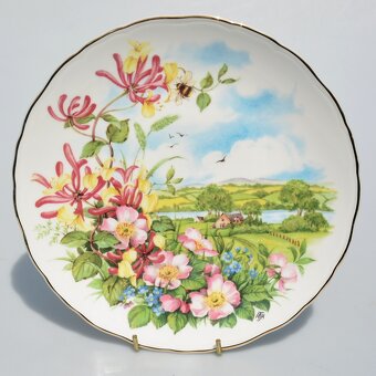Kompletná sada 4 porcelánové taniere - 4 ročné obdobia - 8
