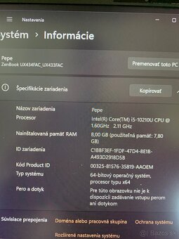 REZERVOVANE Asus ZenBook UX434FAC 14 palcovy - 8