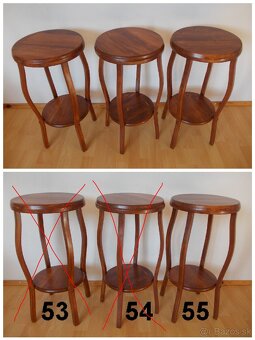 Drevený stojan na kvety - 3 kusy - 8