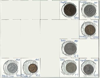 Zbierka mincí - rôzne svetové mince Afrika, Ázia, Ostrovy - 8