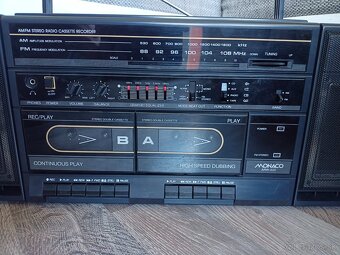 Monako AWR420 radiomagnetofon retro 2 kazeťák - 8