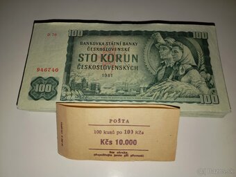 BANKOVKY 100 KUSŮ 100 KČS 1961, JEN VZÁCNÉ SÉRIE - 8