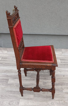 Set stoličiek – starožitné neorenesančné. - 8