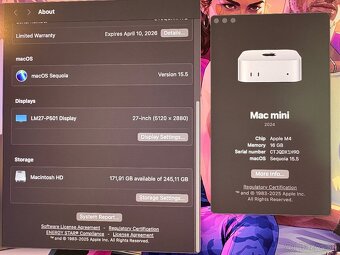 Apple Mac Mini M4 / 16 GB / 256 GB - v záruke - 8