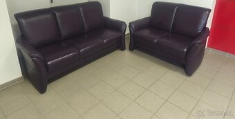 Kožená sedacia súprava 3+2 - ako NOVÁ, TOP STAV - 8