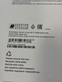 iPad AIR M3 - model 2025 - 13 inch - 128gb wifi - 8