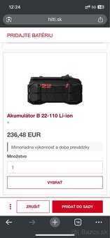 SL 2-22 Hilti Svetlo + B 22-110 Li-ion Baterka - 8