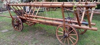 Starý drevený konský voz - rebriňak II - 8