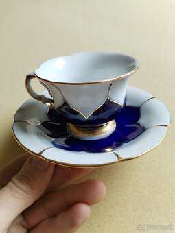 Meissen (Mišeň) moka set 24. kar. zlato - 8