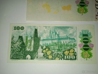 BANKOVKY 100 KČS 1989, VZÁCNÁ SÉRIE A ROZPRACOVANÝ TISK - 8