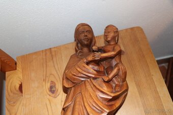 Marie a Jezulátko soška socha dřevo (225G) - 8