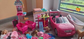 Barbie domček + bábiky 20ks +mega výbava - 8