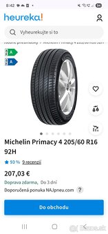 205/60 r16 letné pneumatiky Michelin - 8