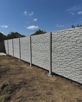 Slovenské betónové ploty aj s montážou len 83€/BM- MI - 8