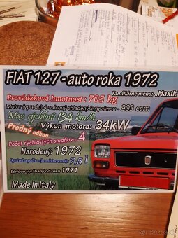 ZNIŽENA CENA Fiat 127 r.1972  I. séria TUZEX - 8