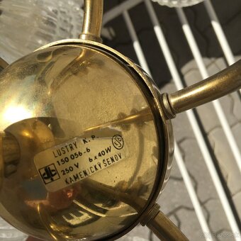 Velky Retro luster lampa Kamenicky Senov Vintage - 8