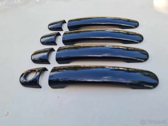 ČIERNE a KARBONOVE kľučky krytky klučiek dveri - 8