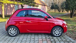 Fiat 500 cabrio , 1.4 benzín, koža , senzory - 8