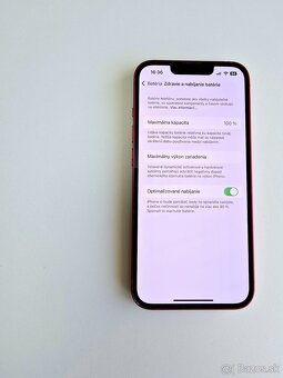 Apple IPHONE 13 128GB RED PRODUCT ,ZDRAVIE BATERKY 100% - 8