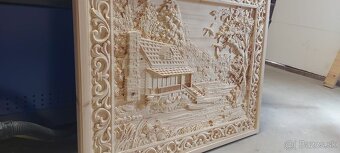 Drevený obraz Poľovnicke motivy 90×68cmhr.4 cm - 8