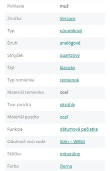 VERSUS VERSACE - SOLÁRNE PÁNSKE HODINKY - 8