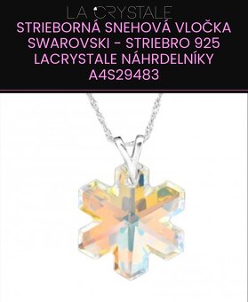 Swarovski kryštal privesok snehová vločka - 8