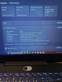 Predám notebook Dell G3 Nvidia GTX 1650ti , i5 10300H - 8