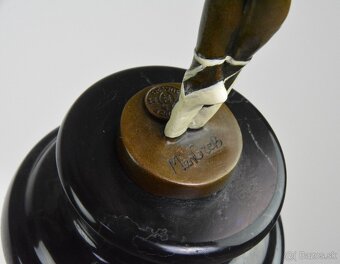 Bronzová soška - Baletka - kolorovaná - 8