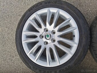 Elektrony 5x112 r17 skoda original s pneu letne 225/45r17 - 8