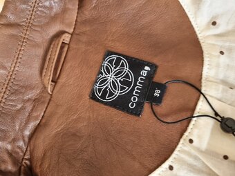 nové hnedé kožené sako Comma v. 38 - 8