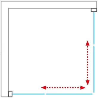 Sprchové dvere ECS2P + ECS2L - 8