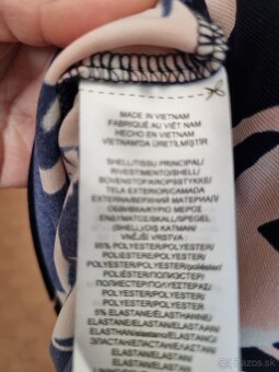 modré elastické šaty s marhuľovým vzorom Ralph Lauren 40 - 8
