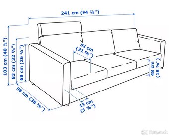 Predám trojmiestnu pohovku IKEA VIMLE - 8