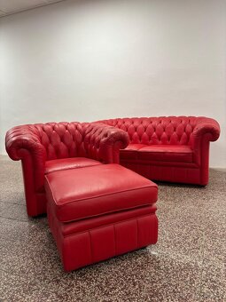 CHESTERFIELD ŠTÝL,KOŽENÁ SEDAČKA - 8