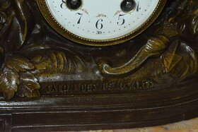 Starožitné krbové hodiny s vázami Japy Freres 1890 XXL - 8