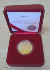 Zlaté pol uncové číslované medaile Karel Gott všetky 049/300 - 8