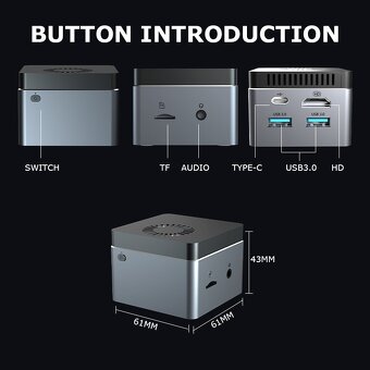 Mini počítač Intel J4125 DDR4 8GB RAM, + viac ako 65 000 hie - 8