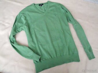 Gant pánsky sveter zelený melír XL - 8