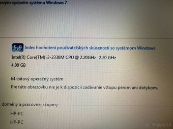 Notebook 13,3" HP.Intel i3-2330M 2x2,20GHz.4Gram.320gb.Win7 - 8