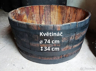 Dřevěné sudy a kádě od 100l - 2100l na vodu atd. - 8