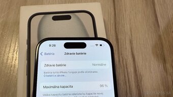 Vymenim iPhone 15 Black 128gh v zaruke bateria 96% - 8