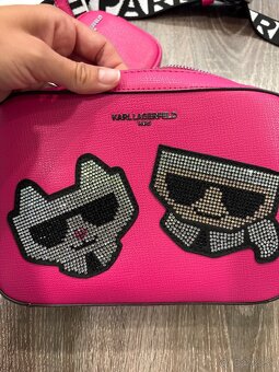 Karl Lagerfeld kožená crossbody kabelka - 8
