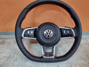 VOLANT VOLKSWAGEN R RLINE kožený ČERVENÉ PREŠÍVANIE - 8